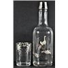 Image 1 : Sterling Silver Overlay Back Bar Bottle & Glass