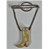 Image 1 : Vintage Western American Tie Bar with Cowboy Boot