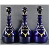 Image 1 : Cobalt Blue Glass Liquor Decanters