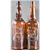 Image 1 : Embossed Amber Whiskey Bottles