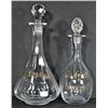 Image 1 : Whiskey Advertising Etched Glass Decanters