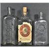 Image 1 : Collection of 3 Flask Style Antique Liquor Bottles