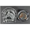 Image 1 : Horse Motif Glass Ashtray and Paperweight