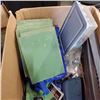 Image 10 : 2 LARGE BOXES OF NEW PENS, SCENTED CANDLES, PLASTIC BAG ROLL, CHALK BOARDS AND MORE
