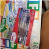 Image 11 : 2 LARGE BOXES OF NEW PENS, SCENTED CANDLES, PLASTIC BAG ROLL, CHALK BOARDS AND MORE