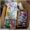 Image 7 : 2 LARGE BOXES OF NEW PENS, SCENTED CANDLES, PLASTIC BAG ROLL, CHALK BOARDS AND MORE