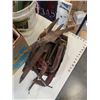Image 2 : 2 TILE CUTTERS, PICKAXE HEADS, LAWNMOWER BLADES, 2 HAND CRANK WINCHES AND 3 TIE DOWN STRAPS