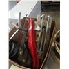 Image 8 : 2 TILE CUTTERS, PICKAXE HEADS, LAWNMOWER BLADES, 2 HAND CRANK WINCHES AND 3 TIE DOWN STRAPS