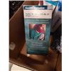 Image 8 : BOX AND 2 TRAYS OF PLANTER POTS, DECORATIONS, NECK MASSAGER HEAT PAD, AIR CASTS
