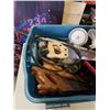 Image 4 : TOTE OF TOOLS, SAWS, SHOP SUPPLIES, HARDWARE ORGANIZER