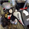 Image 6 : GOLF BAG WITH LEFT AND RIGHT HANDED INFINITI, TPS POWER BUILT, LYNX, TAYLOR MADE AND OTHER GOLF CLUB