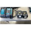 Image 3 : MAKITA CORDLESS TOOL SET - INCLUDES 2 IMPACT GUNS, FLASHLIGHT, 2 BATTERIES AND CHARGER - TESTED WORK