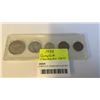 Image 1 : 1942 COMPLETE CANADIAN COIN SET 1 CENT-50 CENTS .800 SILVER WITH TOMBAC 5 CENT