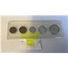 Image 7 : 1942 COMPLETE CANADIAN COIN SET 1 CENT-50 CENTS .800 SILVER WITH TOMBAC 5 CENT