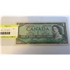 Image 1 : 1954 CANADIAN $1 BILL - 1ST ISSUE ELIZABETH II