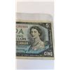 Image 2 : 1954 CANADIAN $5 BILL - 1ST ISSUE ELIZABETH II