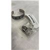 Image 1 : 925 HEART PENDENT, 2 RINGS AND BANGLE SIGNED PEARLENE SPENCER