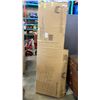 Image 2 : 70 INCH WOOD MEDIUA TV STAND STORAGE CONSOLE WHITE OAK - IN BOX, RETAIL $369
