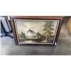 Image 1 : LARGE FRAMED MOUNTAIN SCENE SIGNED MARTIN