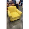 Image 1 : YELLOW MICROFIBER ARMCHAIR