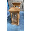 Image 8 : 2 OAK GLASS DISPLAY CABINETS