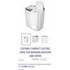 Image 1 : COSTWAY COMPACT ELECTRIC TWIN TUB WASHING MACHINE AND DRYER