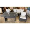 Image 1 : 4 PIECE MY PATIO COLLECTION WICKER PATIO SET WITH LOVESEAT, 2 ARM CHAIRS GLASSTOP COFFEE TABLE - RET