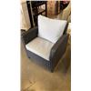 Image 8 : 4 PIECE MY PATIO COLLECTION WICKER PATIO SET WITH LOVESEAT, 2 ARM CHAIRS GLASSTOP COFFEE TABLE - RET