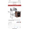 Image 1 : Foldable Outdoor BBQ Portable Grilling Table With Windscreen Bag