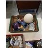 Image 8 : 3 TRAYS OF EASTERN FIGURES, FIGURAL HEAD MUGS, OSTRICH EGG SHELL