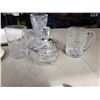 Image 2 : 2 CHINA TEACUPS, CRYSTAL SERVING PIECES, MUGS, PLATTER