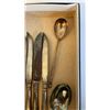 Image 5 : 4 ANTIQUE SILVER KNIVES MARKED .875 AND 2 UNMARKED SPOONS