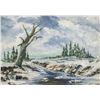 Image 1 : Oil on Canvas Winter Landscape Yuro
