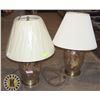 Image 1 : LOT OF TWO MATCHING ESTATE LAMPS EXTRA LAMPSHADES