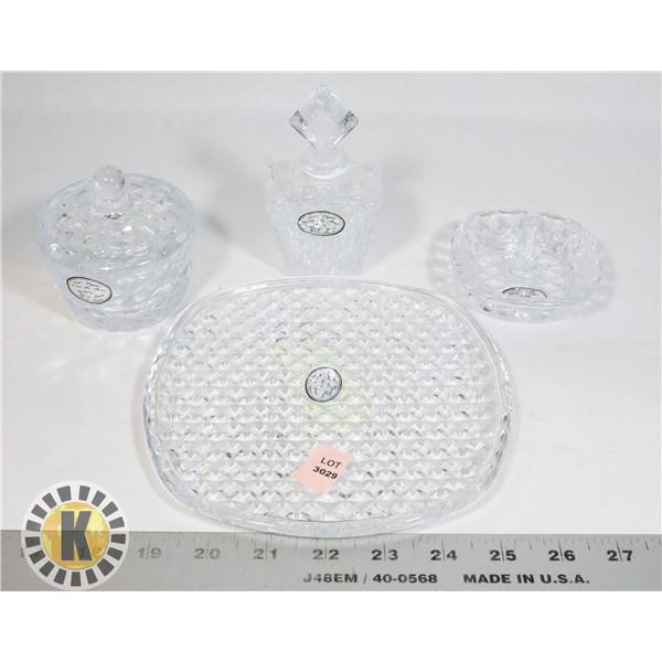 LOT OF 4 LEAD CRYSTAL PIECES