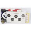 Image 2 : 1999 USA 5 QUARTER PLATINUM PLATED SET WITH COA