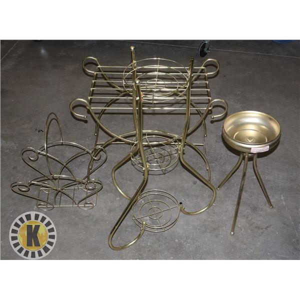 LOT OF 4 ASSORTED BRASS STANDS