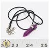 Image 1 : NEW PURPLE GEOMETRIC CHARM NECKLACE