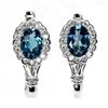 Image 1 : Natural London Blue Topaz Earrings