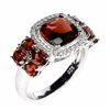 Image 2 : Natural Unheated Cushion Mozambique Garnet Ring