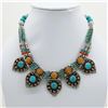 Image 1 : Tibet Natural Stone Tribal Queen Royal Necklace