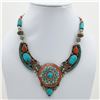 Image 1 : Tibet Natural Stone Tribal Queen Royal Necklace