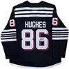 Image 1 : Jack Hughes Autographed New Jersey Devils Replica Jersey (Frozen Pond)