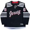 Image 2 : Jack Hughes Autographed New Jersey Devils Replica Jersey (Frozen Pond)