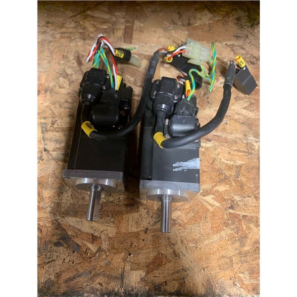 (2) Mitsubishi #HG-KR13D AC Servo Motors 112V, 100W, 3000 RPM