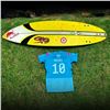 Image 1 : Carissa Moore's Signed Rash Guard and Shortboard