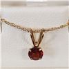 Image 2 : Rare 10kt Gold Chain Red Garnet Pendant from George Thompson