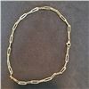 Image 2 : 14K Gold 16" Paper Chain Necklace