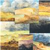 Image 1 : Eight 12x12 Acrylic Skylines by Solomon Enos