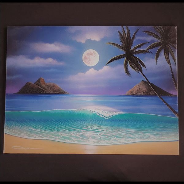 18x24" "Moonlit Moke's" Original Spray Paint by Chris Sebo valued at $4,500